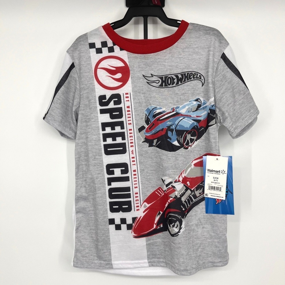 NWT Hot Wheels Boys Pajama Set Small 6-7 T-Shirt Pants Cars Kidcore Gift - Picture 4 of 10